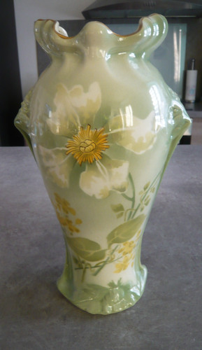 Vase ceramique decor - , fleur