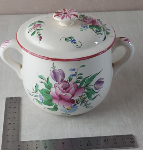 Ancien sucrier pot décor - sucrier, pot,